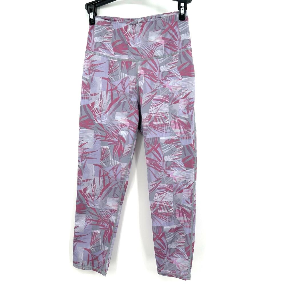 Hylete Size XS Leggings Pink Stretch Activewear Geometric Activewear Gym Yoga